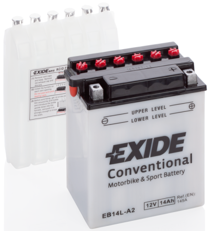 Изображение EXIDE аккумулятор Conventional EB14L-A2 R+ 14AH 145А 134х89х166 (EN)