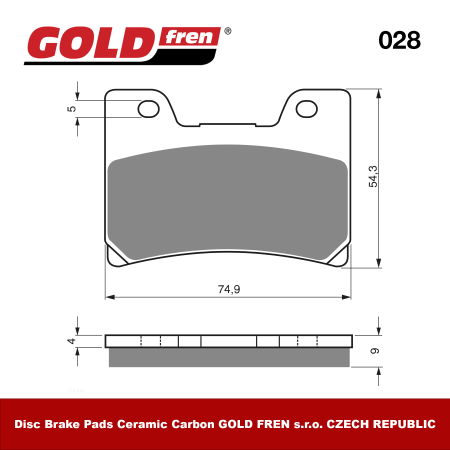 Изображение Тормозные колодки Gold Fren S3 028 (FA160)