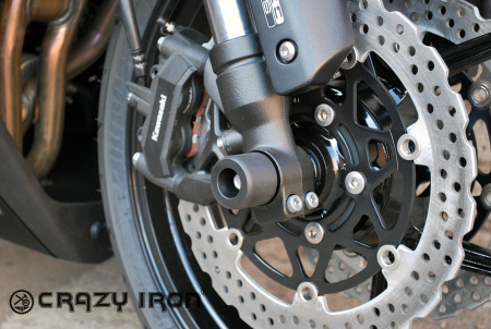 Изображение Слайдеры в ось переднего колеса для Kawasaki Z1000 / Z1000SX 10-16 CRAZY IRON 4054
