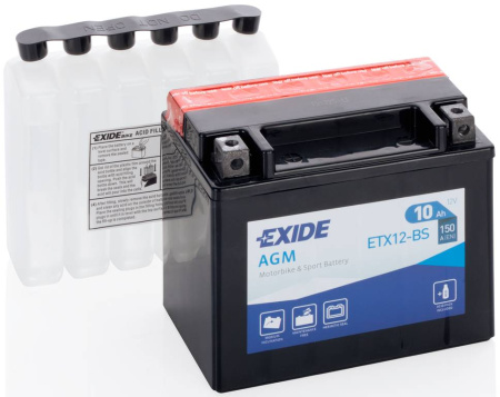 Изображение Exide ETX12-BS Аккумулятор, аналог YTX12-BS