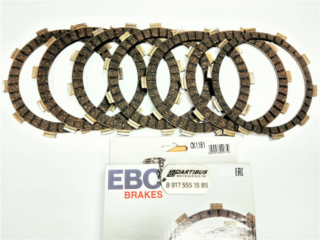 Изображение Фрикционные диски сцепления Honda CB 500 /  Transalp 600 / Shadow 600 / Suzuki DRZ 250 EBC CK1181 (комплект)