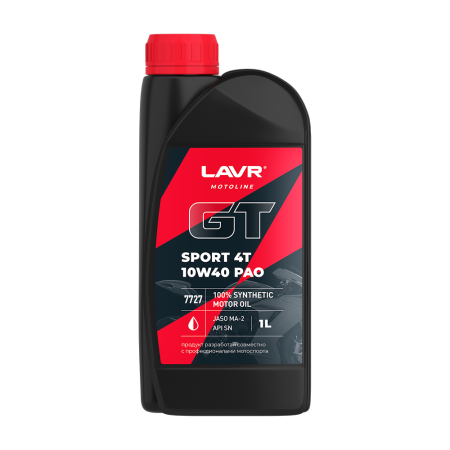 Изображение Моторное масло LAVR Ln7727 GT Sport 4T 10w-40, 1 л