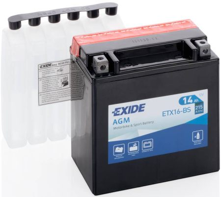 Изображение Exide ETX16-BS Аккумулятор, аналог YTX16-BS