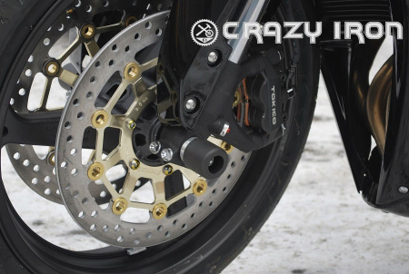 Изображение Слайдеры в ось переднего колеса для Honda CBR600RR 07- наст. время CRAZY IRON 1048A