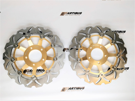Изображение Tarazon ZC903 Передние тормозные диски Kawasaki пара, золотые